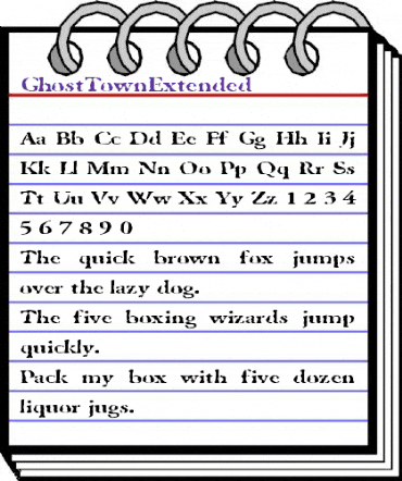 GhostTownExtended Regular animated font preview