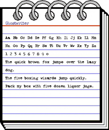 Ghostwriter Regular animated font preview