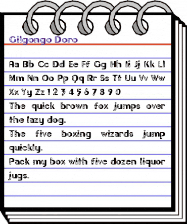 Gilgongo Doro Regular animated font preview