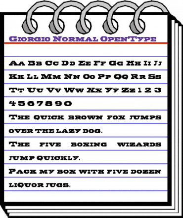 Giorgio-Normal Regular animated font preview