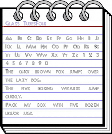 Glass TubesFour animated font preview