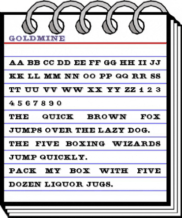 GoldMine Regular animated font preview