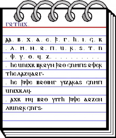 gothic 1 Regular animated font preview