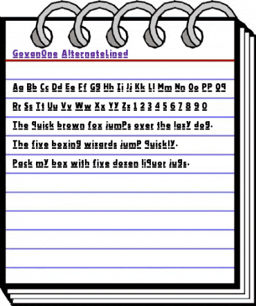 GovanOne-AlternateLined Regular animated font preview