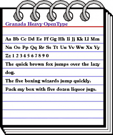 Granada-Heavy Regular animated font preview