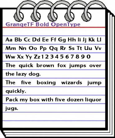 GrangeTF-Bold Regular animated font preview
