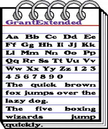 GrantExtended Regular animated font preview