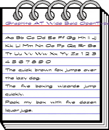 Graphite AT Wide Bold Regular animated font preview