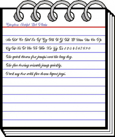 Greyton Script Let Plain animated font preview