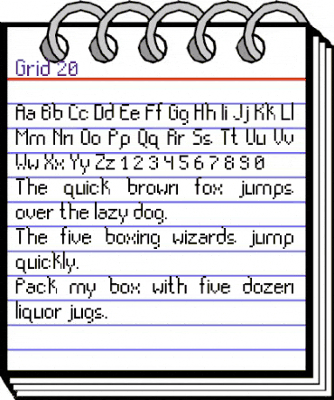 Grid-20 Regular animated font preview