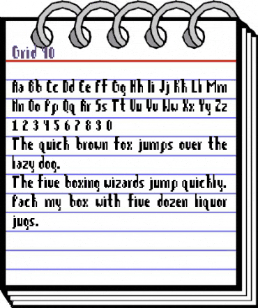 Grid-40 Regular animated font preview