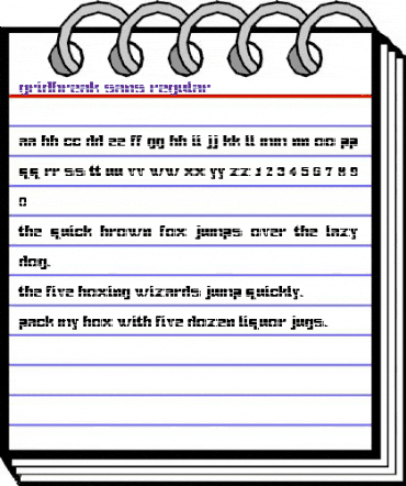 gridbreak sans Regular animated font preview