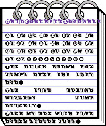 GridConcreteLogoable Regular animated font preview