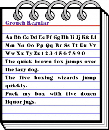 Grouch Regular animated font preview