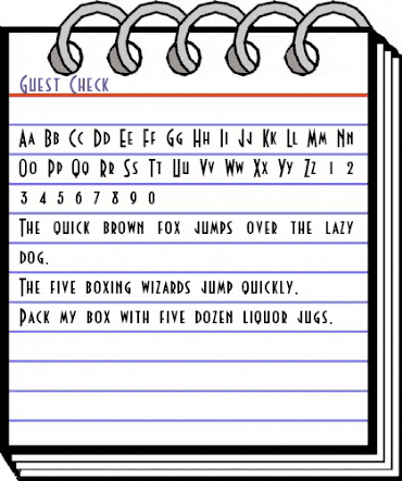 Guest Check Regular animated font preview