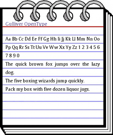 Gulliver Regular animated font preview