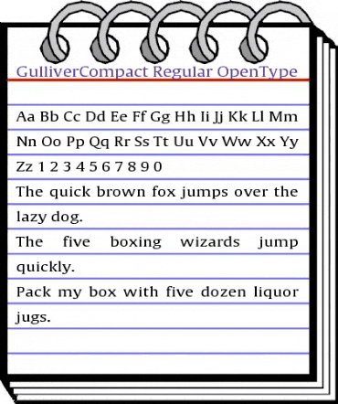 GulliverCompact Regular animated font preview
