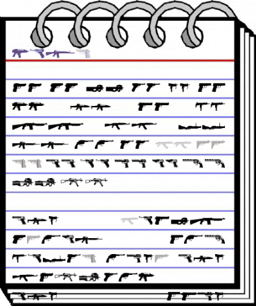 Guns 2 Regular animated font preview