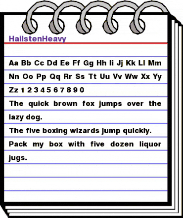 HailstenHeavy Regular animated font preview