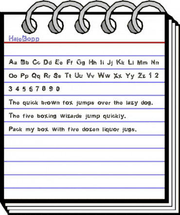 HaleBopp Regular animated font preview