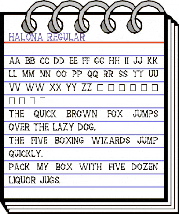 HALONA Regular animated font preview