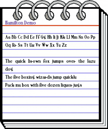 Hamilton Demo Regular animated font preview
