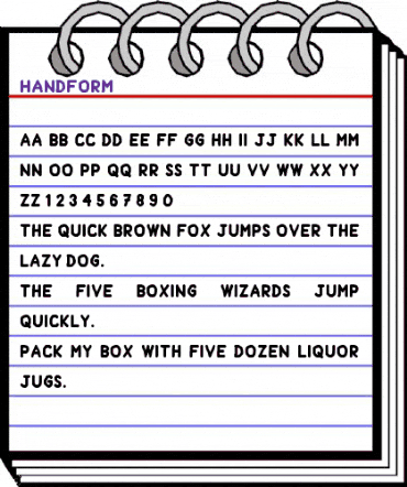 Handform Regular animated font preview