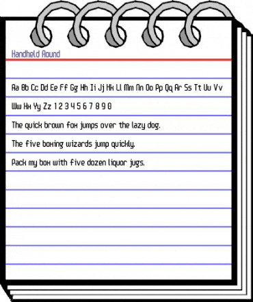 Handheld Round Regular animated font preview