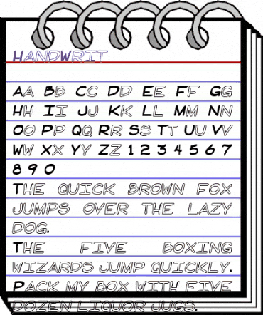 HandWrit Normal animated font preview