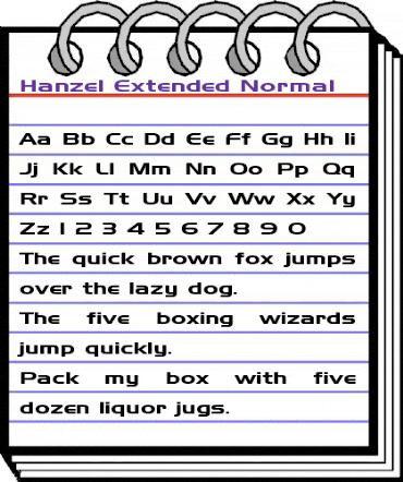 Hanzel-Extended Normal animated font preview