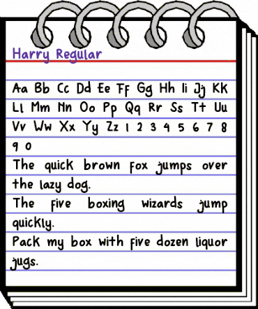 Harry Regular animated font preview