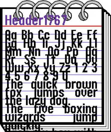 header 17_67 Regular animated font preview
