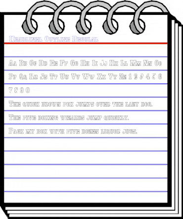 Headliner Outline Regular animated font preview