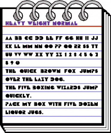 Heavy Weight Normal animated font preview