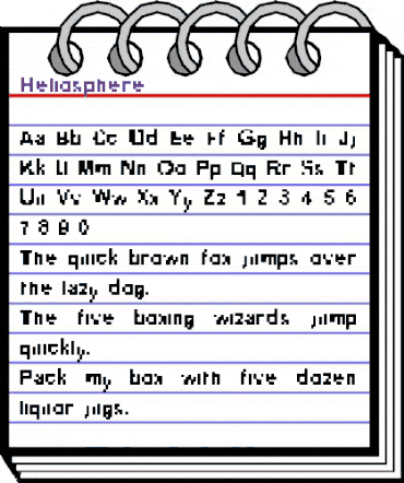 Heliosphere Regular animated font preview