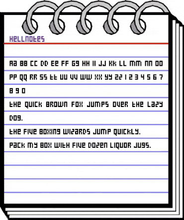 HellNotes Regular animated font preview
