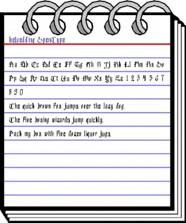 helvedding Regular animated font preview
