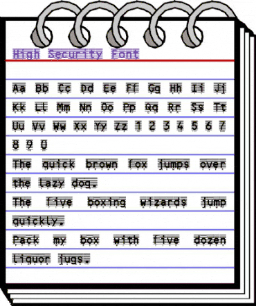 HighSecurity Regular animated font preview