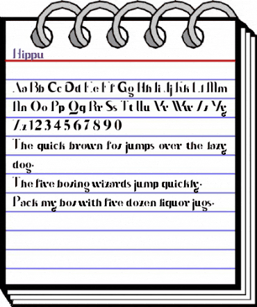 Hippu Regular animated font preview