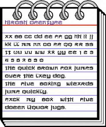 Hirosh Regular animated font preview