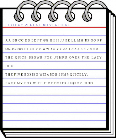 History Repeating Vertical Regular animated font preview