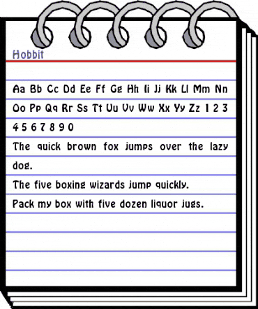 Hobbit Regular animated font preview