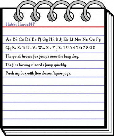 HobbyHorseNF Regular animated font preview