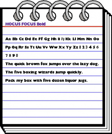 HOCUS FOCUS Bold animated font preview