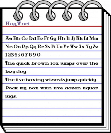 HogWort Regular animated font preview