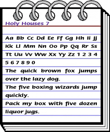 Holy Houses 7 Regular animated font preview