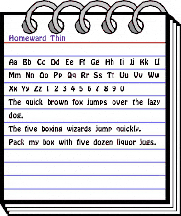 Homeward-Thin Regular animated font preview