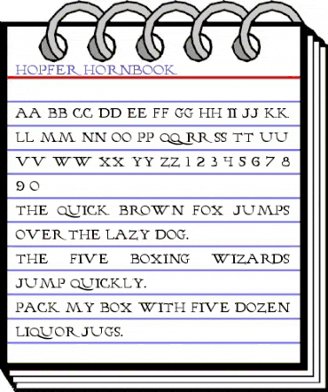 Hopfer Hornbook Regular animated font preview