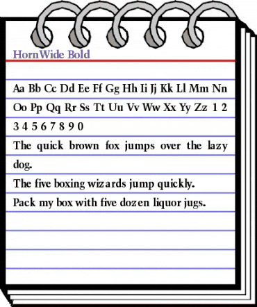 HornWide Bold animated font preview