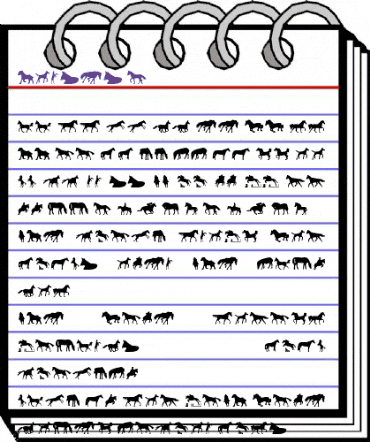 Horses 1 Regular animated font preview